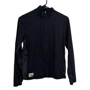Tracksmith Jacket Womens Small Black In Session Running Full Zip Mock Neck